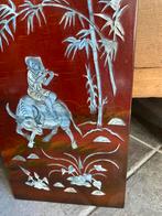 Japans Parelmoer Inlegwerk - Fluitist op Karbouw, Ophalen of Verzenden