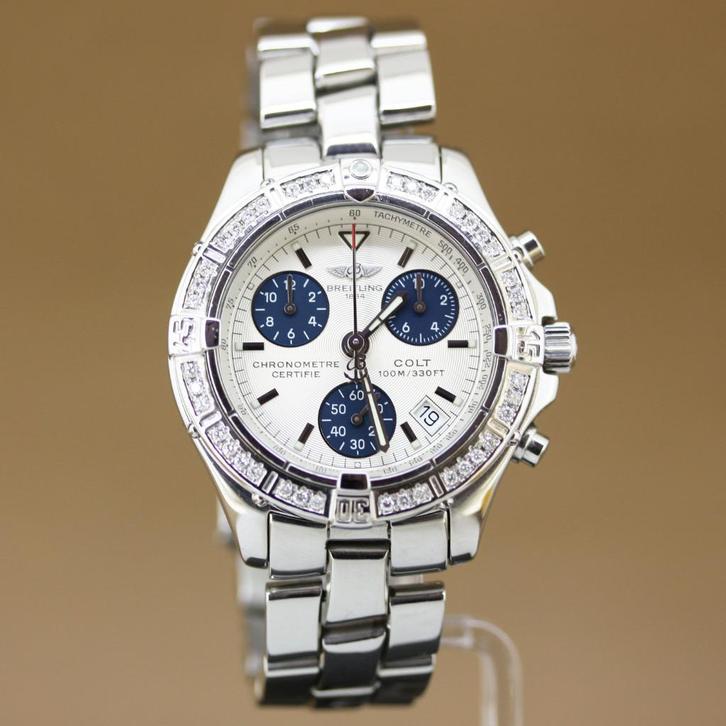 Breitling Chrono Colt Ocean A73350 Diamant, Sieraden, Tassen en Uiterlijk, Horloges | Heren, Gebruikt, Polshorloge, Breitling