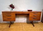 Gratis bezorging! Mid-Century Retro Vintage Teak Bureau 1960, Ophalen of Verzenden, Huis en Inrichting