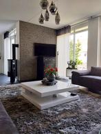 Witte Hoogglans Design Salontafel - 1x1 mtr, Huis en Inrichting, Tafels | Salontafels, Ophalen, Kunststof, Vierkant, 50 tot 100 cm