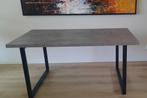 Industriële eettafel 160x90, Ophalen, 50 tot 100 cm, Zo goed als nieuw, 150 tot 200 cm