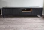 Zwarte TV-meubel Zwanenburg - 192cm breed, Huis en Inrichting, Ophalen, 25 tot 50 cm, 150 tot 200 cm, Minder dan 100 cm