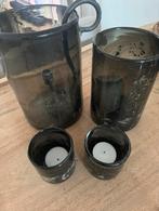 Windlichten bubble, Huis en Inrichting, Woonaccessoires | Kandelaars en Kaarsen, Overige materialen, Zwart, Ophalen of Verzenden