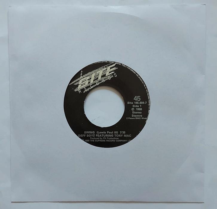 Deff Boyz feat. Tony Mac - Swing (Lewis Paul III), Cd's en Dvd's, Vinyl Singles, Gebruikt, Single, Pop, 7 inch, Ophalen of Verzenden