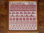 2x Letterlap, merklap, stoplap 1926 en 1951, Antiek en Kunst, Ophalen of Verzenden