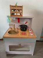 Houten speelgoed keuken met speelgoed, Ophalen, Gebruikt, Hout, Speelkeuken
