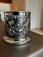 Verzilverd bestekpotje Douwe Egberts (7 cm diameter), Antiek en Kunst, Ophalen of Verzenden