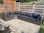 Koopje! Tuinset mét kussens, moet weg, Tuin en Terras, Tuinsets en Loungesets, Ophalen, 5 zitplaatsen, Kunststof, Gebruikt