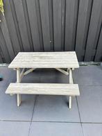 Kinder picknicktafel- met gebroken plankje, Tuin en Terras, Picknicktafels, Ophalen, Zo goed als nieuw, Rechthoekig, Hout