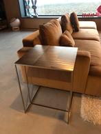 Minotti Leger 2 x bijzettafel metaal  design Rodolfo Dordoni, 45 tot 60 cm, Minder dan 55 cm, Metaal of Aluminium, Rond