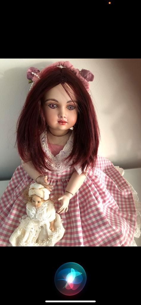 Unieke OOAK porseleinen pop ‘Violette’ van Lyubov Briginets, Verzamelen, Poppen, Nieuw, Pop, Ophalen of Verzenden