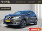 Nissan Qashqai 1.2 Tekna|Pano|Leder|Trekhaak|360CAM|NL AUTO, Voorwielaandrijving, Euro 5, Gebruikt, Zwart