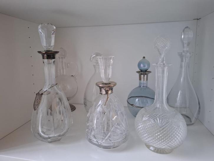 Set verschillende (kristallen) karaffen, Antiek en Kunst, Antiek | Glas en Kristal, Ophalen