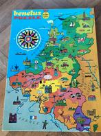 King Benelux puzzel educatieve puzzel hoofdsteden provincies, Ophalen of Verzenden, Meer dan 50 stukjes, Zo goed als nieuw