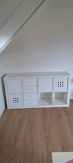 Kallax Ikea 8 vakken met 4 laadjes, 2 deurtjes  wit, Ophalen, Gebruikt, 100 tot 150 cm, 50 tot 100 cm