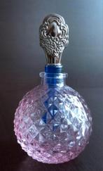 Art deco Kristallen Bohemien Parfumflesje met Stop, Ophalen of Verzenden