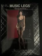 Music Legs Bodystocking Zwart Kant, Ophalen of Verzenden, Zwart, Body of Korset