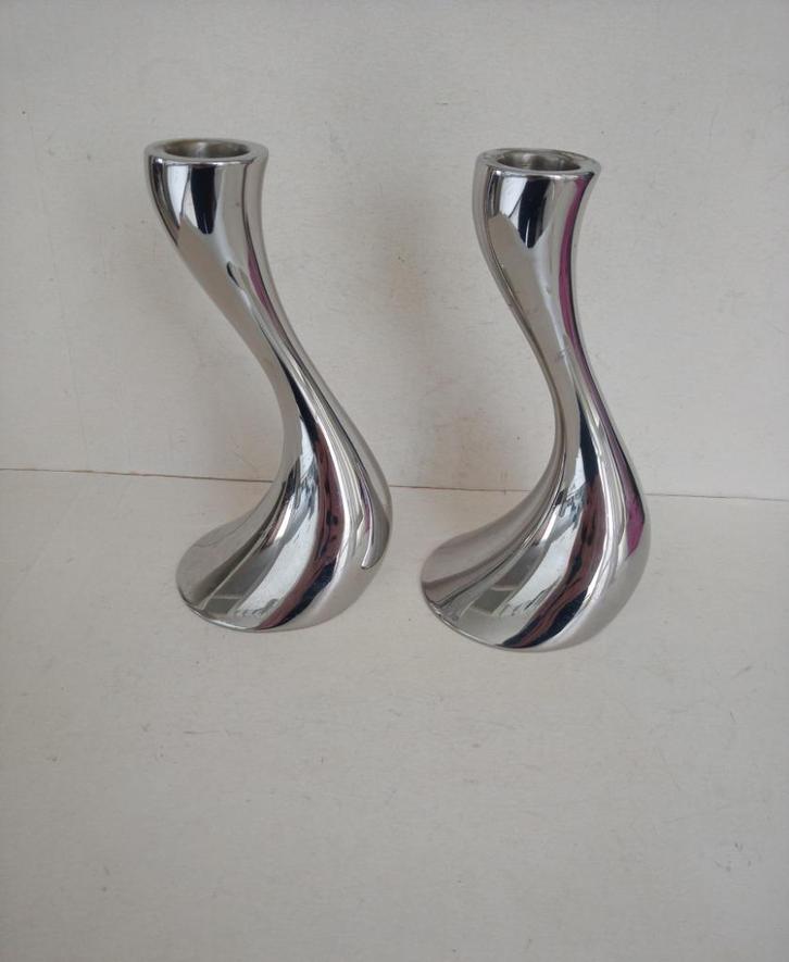 Georg Jensen design Cora kandelaar Denemarken Denmark candle, Huis en Inrichting, Woonaccessoires | Kandelaars en Kaarsen, Minder dan 25 cm