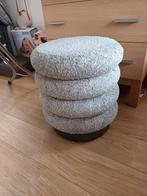 Poef boucle vt wonen, Huis en Inrichting, Banken | Voetenbanken en Poefen, Minder dan 50 cm, Rond, Minder dan 50 cm, Ophalen of Verzenden