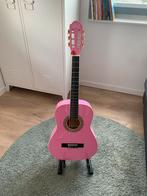 LaPaz klassieke gitaar roze met standaard, Ophalen, Zo goed als nieuw, Klassieke of Spaanse gitaar
