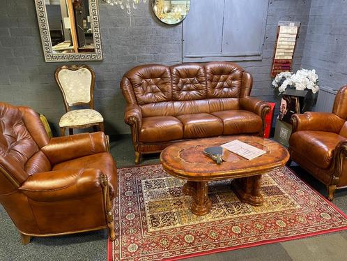 Showroom opruiming bankstellen in de uitverkoop in Gouda, Huis en Inrichting, Fauteuils, Nieuw, Leer, Stof, 125 cm of meer, 150 cm of meer