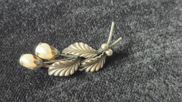 Vintage Art Deco TEKA zilveren broche  beschikbaar voor biedingen