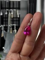 Oorbellen roze saffier, Hangers, Nieuw, Ophalen of Verzenden, Roze