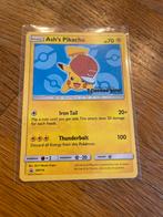 Pokémon Ash's Pikachu SM114 - Zeldzaam!, Ophalen of Verzenden, Zo goed als nieuw, Losse kaart