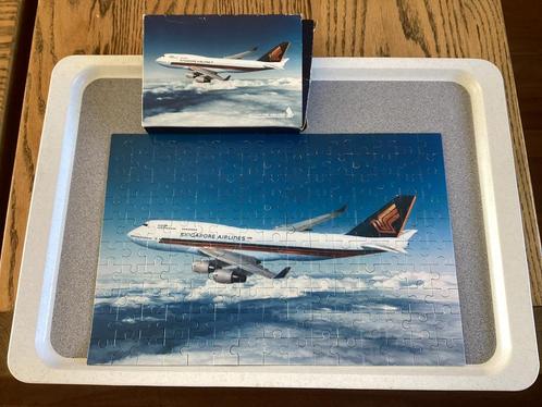 Puzzel Singapore Airlines compleet met doosje,oudje., Verzamelen, Luchtvaart en Vliegtuigspotten, Zo goed als nieuw, Overige typen