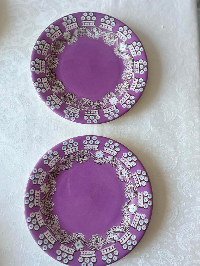 Gien Paseo 2 Ontbijtborden / Dessertborden, Huis en Inrichting, Keuken | Servies, Gebruikt, Ophalen of Verzenden, Bord(en), Overige stijlen
