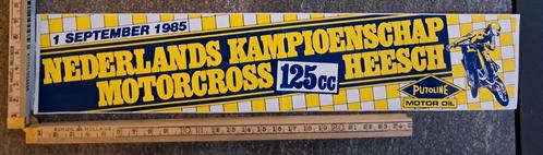 Vintage sticker Nederlands Kampioenschap motorcross Heesch, Verzamelen, Stickers, Zo goed als nieuw, Overige typen, Ophalen of Verzenden