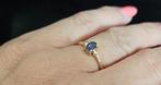 Gouden Vintage ring met edelsteen tanzaniet. 2025/354., ., Paars, Ophalen of Verzenden, .