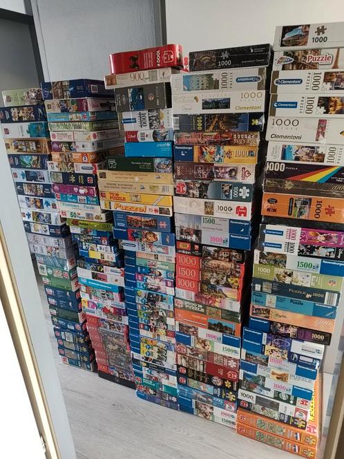 152 puzzels max 2000 stukjes, 30 zijn er nog nieuw, Hobby en Vrije tijd, Denksport en Puzzels, Zo goed als nieuw, Legpuzzel, Meer dan 1500 stukjes