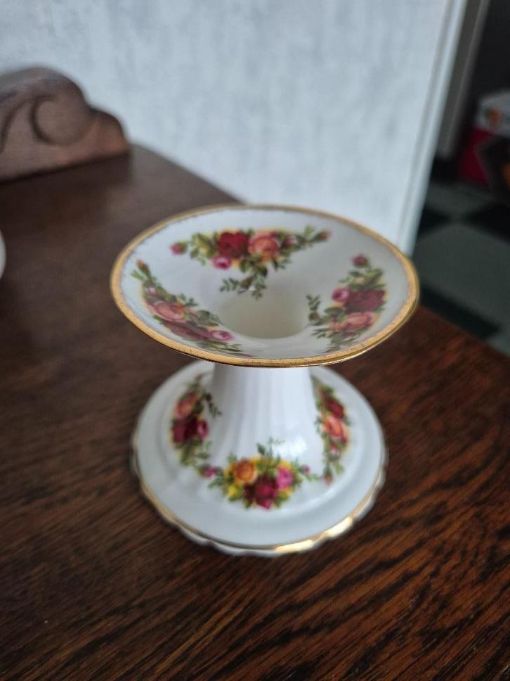 Royal Albert - kandelaar - Old Country Rose, Antiek en Kunst, Antiek | Servies los, Ophalen of Verzenden
