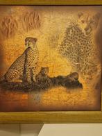 Wildlife schilderijen Afrikaans giraffe panter cheeta, Ophalen of Verzenden, Zo goed als nieuw