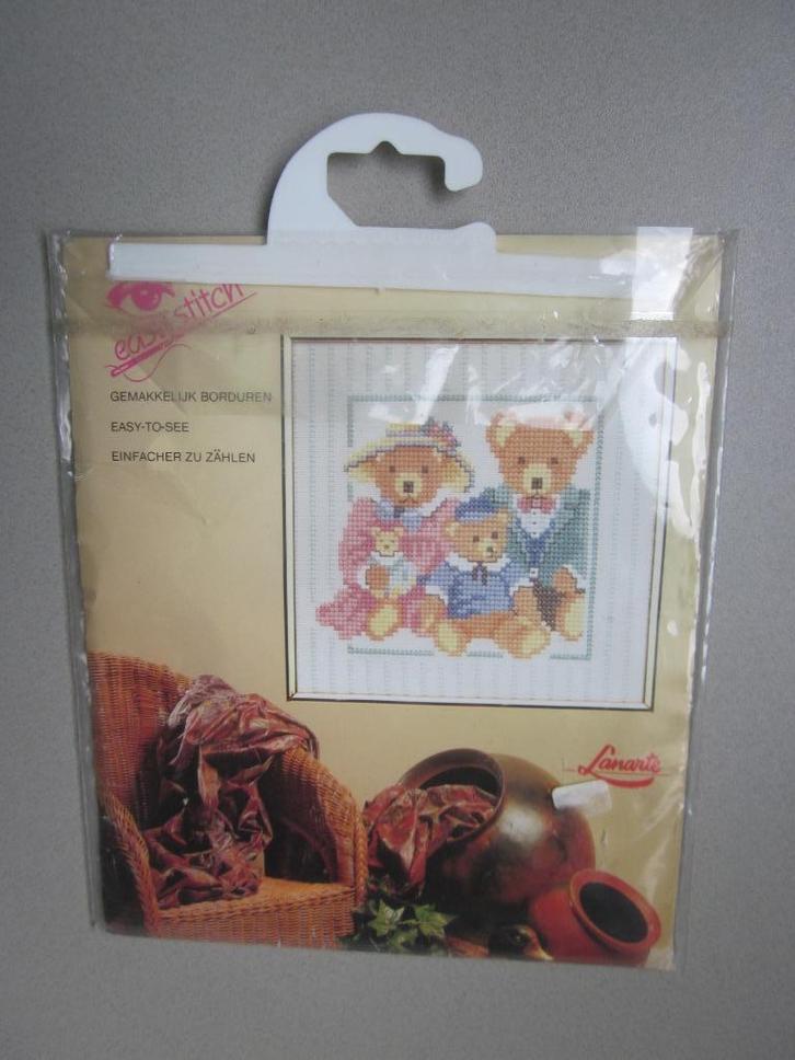 Lanarte Easy Stitch origineel borduur telpatroon berenfamili, Hobby en Vrije tijd, Borduren en Borduurmachines, Zo goed als nieuw