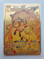 Pikachu Raichu Gigantamax Golden Metal Pokemon Card V Max, Ophalen of Verzenden, Nieuw, Losse kaart
