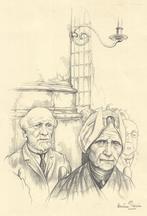 Anton Pieck Man en vrouw, Antiek en Kunst, Kunst | Litho's en Zeefdrukken, Verzenden