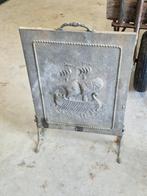 Antiek gietijzeren haardscherm met maritiem reliëf, Antiek en Kunst, Ophalen, Brons