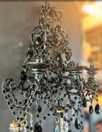 Vintage grote kristallen kaarsen wand kandelaar, Antiek en Kunst, Ophalen of Verzenden, Kristal