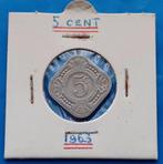 5 cent 1963 - Nederlandse Antillen, Postzegels en Munten, Munten | Nederland, Koningin Juliana, Losse munt, 5 cent, Verzenden