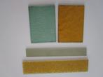 4 Stukken oud glas  gekleurd, Doe-het-zelf en Verbouw, Glas en Ramen, Minder dan 80 cm, Minder dan 80 cm, Ophalen of Verzenden