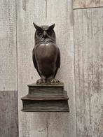 Art Deco Bronzen Uil Gesigneerd C. Potter Boekvoet, Ophalen of Verzenden