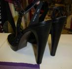Stuart Weitzman schoenen peeptoe zwarte pumps kant 40 25550, Pumps, ., Ophalen of Verzenden, Zo goed als nieuw
