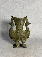Offer beker / kan China brons Phoenix, Ophalen of Verzenden