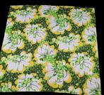 2074 vintage coupon met retro bloemen stof lap, Overige materialen, Overige kleuren, 120 cm of meer, Ophalen of Verzenden