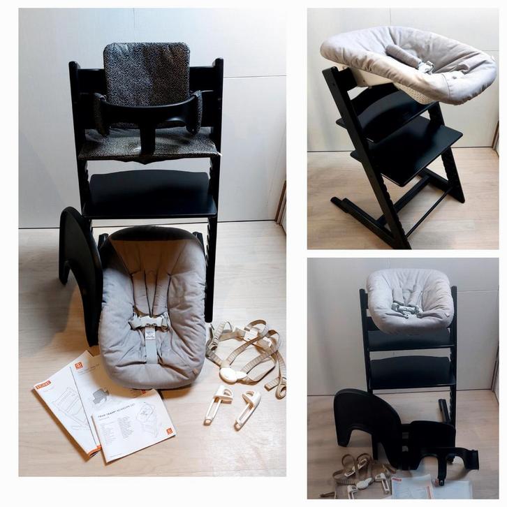Super compleet! Tripp Trapp, newborn, babyset, tray, tuigje., Kinderen en Baby's, Kinderstoelen, Zo goed als nieuw, Meegroeistoel