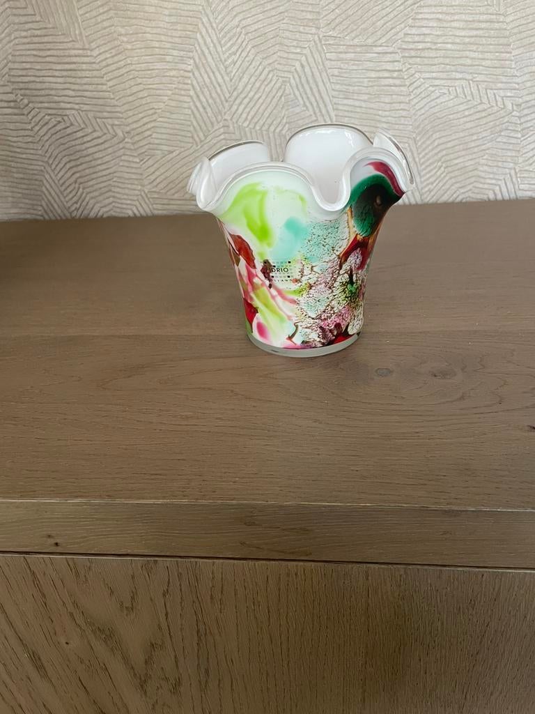 Fidrio vaasje, Overige kleuren, Ophalen of Verzenden, Minder dan 50 cm, Glas