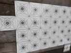 29m2 Antieke wandtegels fijn donkergroen decor en 50 rand, Ophalen