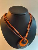 sieraden Halsketting, Sieraden, Tassen en Uiterlijk, Kettingen, Verzenden, Nieuw, Oranje, Steen of Mineraal